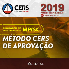 MP/SC - PROMOTOR DE JUSTIÇA SUBSTITUTO - CERS 2019