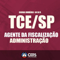 TCE SP - Pós Edital  2017 - AGENTE DA FISCALIZAÇÃO - ADMINISTRAÇÃO