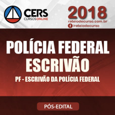 PF Pós Edital 2018 - Polícia Federal ESCRIVÃO - C