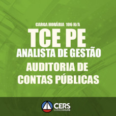 TCE PE - Analista de Gestão – Auditoria de Contas Públicas 2017